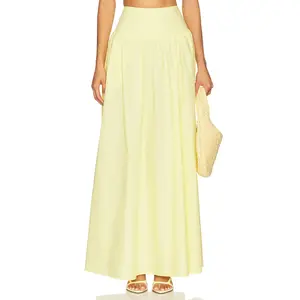 Susana Monaco Drop Waist Skirt in Baby Yellow