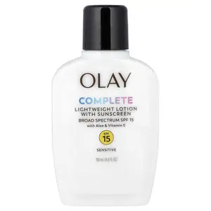 Olay Complete, Lightweight Lotion with Sunscreen, SPF 15, Sensitive, Fragrance Free, 4 fl oz (118 ml)