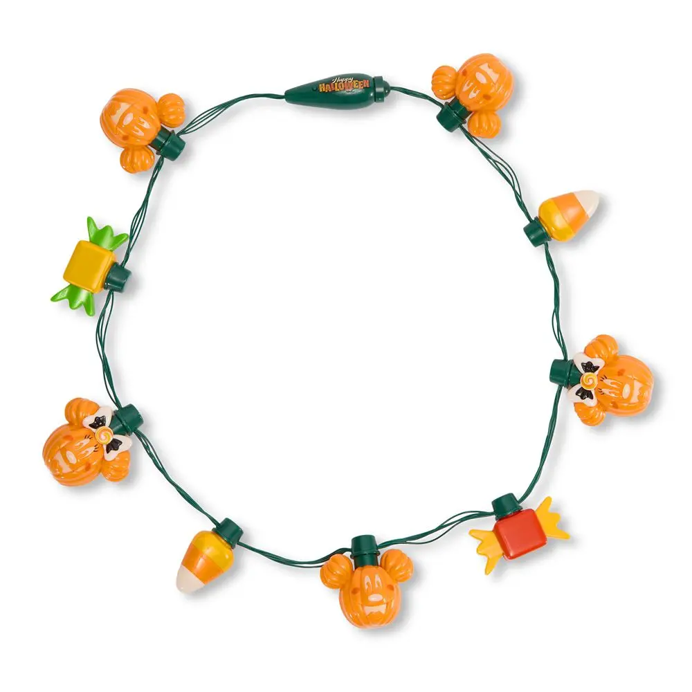 Disney Store Mickey and Minnie Mouse Halloween Glow Necklace