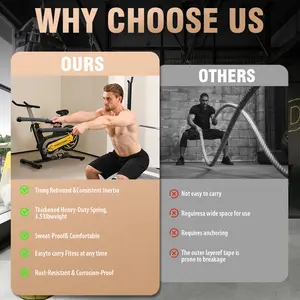 Ropeless Battle Ropes for Home Gym & Muscle Arm Exerciser Gym Equipment for Men & Women