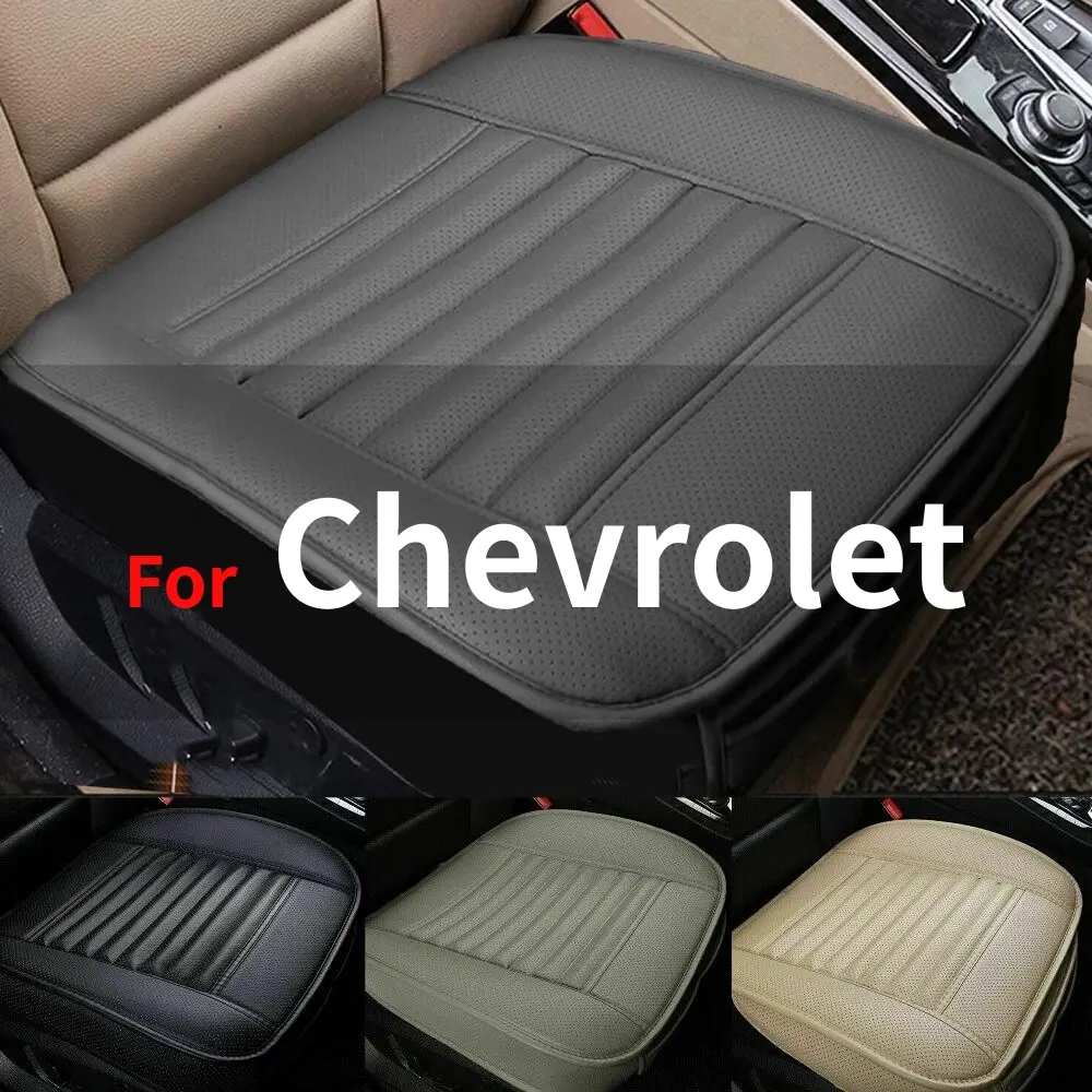 1-Piece PU Leather Automotive Seat Covers for Chevrolet Front Seats, Full/Half Surround Anti-Slip Breathable Vehicle Interior Accessories Protector Pad, Car Seat Covers Front Seats