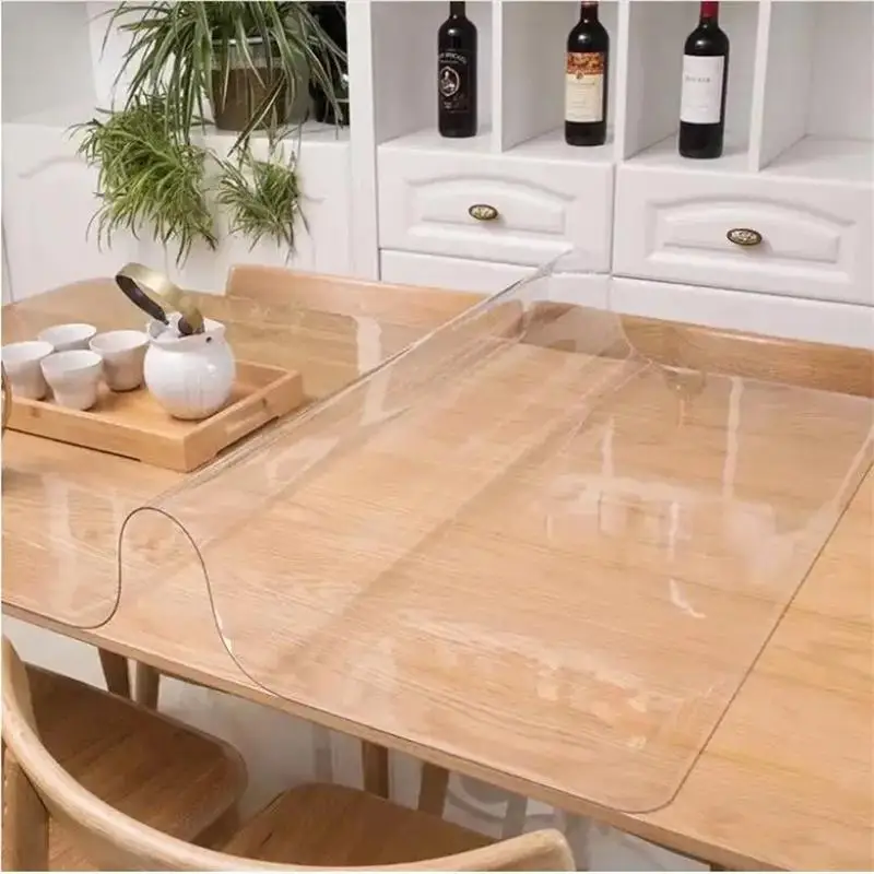 Office Desk Blotter Mat, 1 Piece Clear Table Protector Cover Pad, PVC Transparent Desk Topper Surface Protector, Study Room Accessories