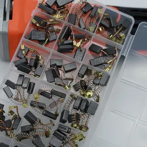 Motor Carbon Brushes Set, 90 Pieces, 18 Sizes Compatible with Impact Drivers, Circular Saws & Angle Grinders, Perfect Replacement Choice!