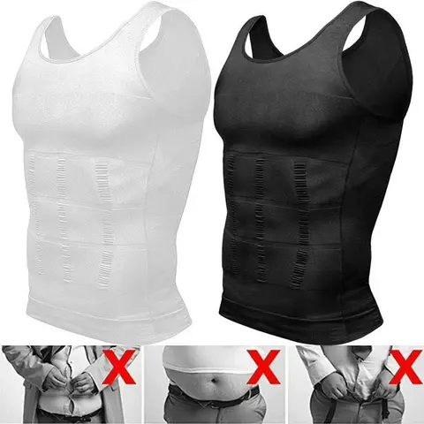 Men's High Compression Shapewear Vest - 160d Elastic, Breathable Sleeveless Undershirt, Abdomen-Tight, Invisible Men's Clothing, Sports Clothing, Clothes Products for Gym, Workout Fitness