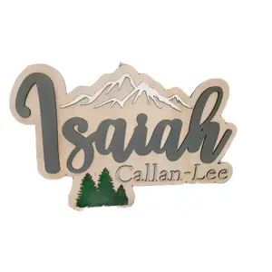 Custom Wooden Nursery/Kids Wilderness Name Sign