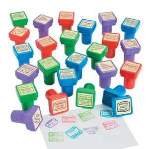 1 1/2" Passport Self-Inking Plastic Stampers - 24 Pc.