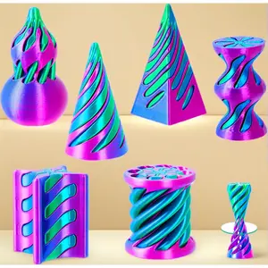 6 Pack Spiral Cone Fidget Toys - Impossible Cone 3D Printed Impossible Pyramid Pass Through 3D Printed Toy Mini Sensory Toy for Stress Relief Anxiety, Desktop Decoration Gifts for Adults Teens Kids