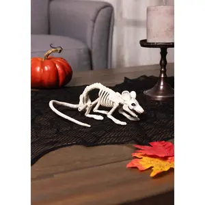 Mini Skeleton Rat Halloween Decoration