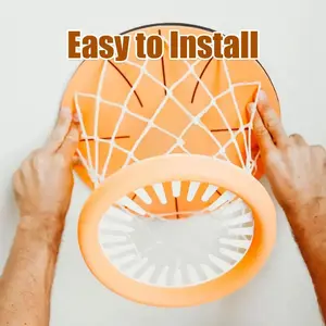 Lying Down Mini Basketball Hoop Set for Bedroom Ceiling, Indoor Basketball Game for Kids Adults, Fun Home Stress Relief Activity Toy, Great Gift for Basketball Lovers