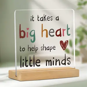 Acrylic Sign for Caregivers and Teachers, Thoughtful Gift for Nurturing Minds, Daycare and Preschool Appreciation Present