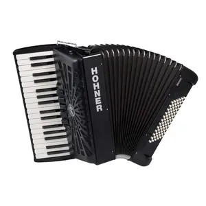 Hohner Bravo III 72 Chromatic Piano Key Accordion - Jet Black