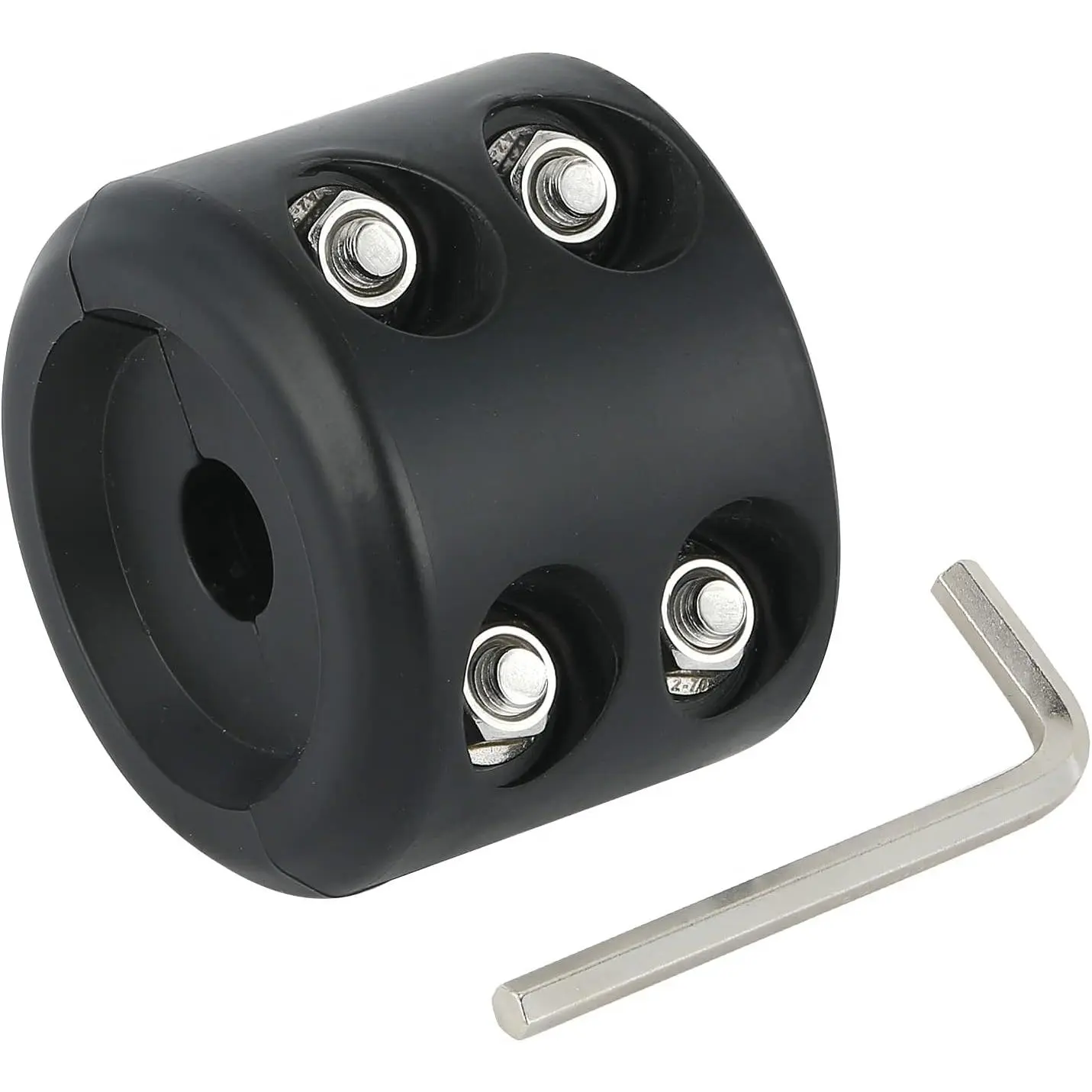 Black Winch Hook Stopper - Rubber Rope Saver for ATV, UTV, Jeeps, Synthetic Rope Line Protection Against Bouncing, Fraying, Easy to Install with Allen Wrench