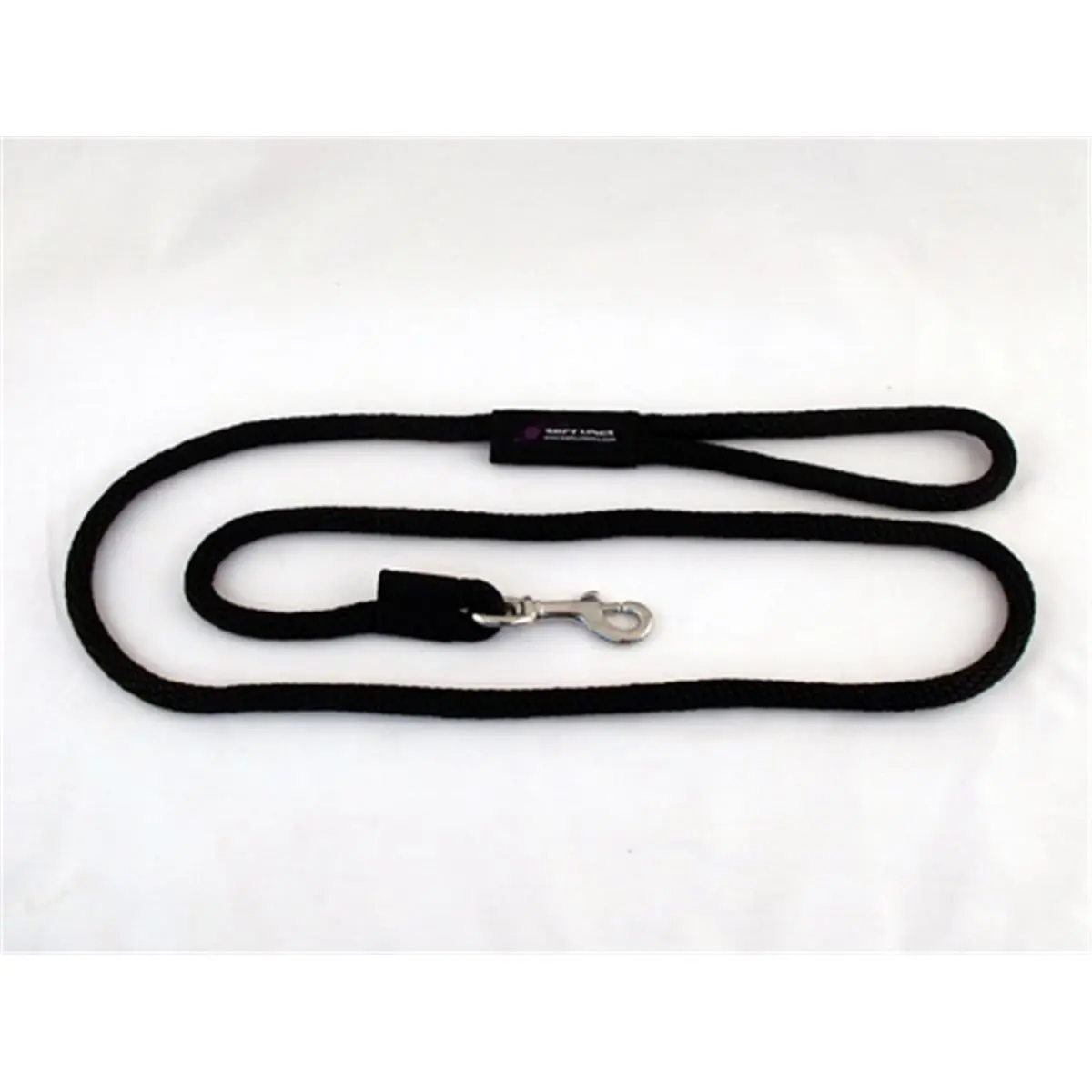 Soft Lines Dog Snap Leash - 0.37 in Diameter, 6 ft Length, Black Pet Lead with Very Good Resistance to Oils and Gas, Easy Knot Release, Machine Washable