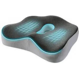 Memory Foam  Chair Cushion for Relieves Back Sciatica Pain Tailbone Pain Coccyx Degenerating Disc Orthopedic Osteoarthritis Prostate Cushion Low Back Pain Cushion Hip Shaping (Mixed Colors)