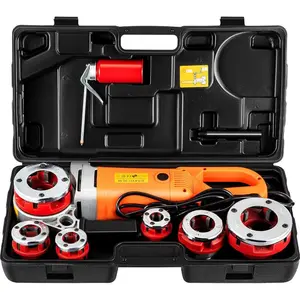 VEVOR Electric Pipe Threader, 2300W Pipe Threading Machine with 6 Dies 1/2-2, 110V Hand-held Pipe Threader Machine with Copper Motor, Portable Electric Pipe Threading Kit with Carrying CaseVEVOR Super Brand Day