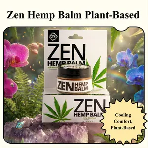 ZEN Hemp Cooling Balm – Plant-Based Botanical Formula – 20 ml Therapeutic Healthcare Fitness Wellness Wellness Aromatherapy Essential