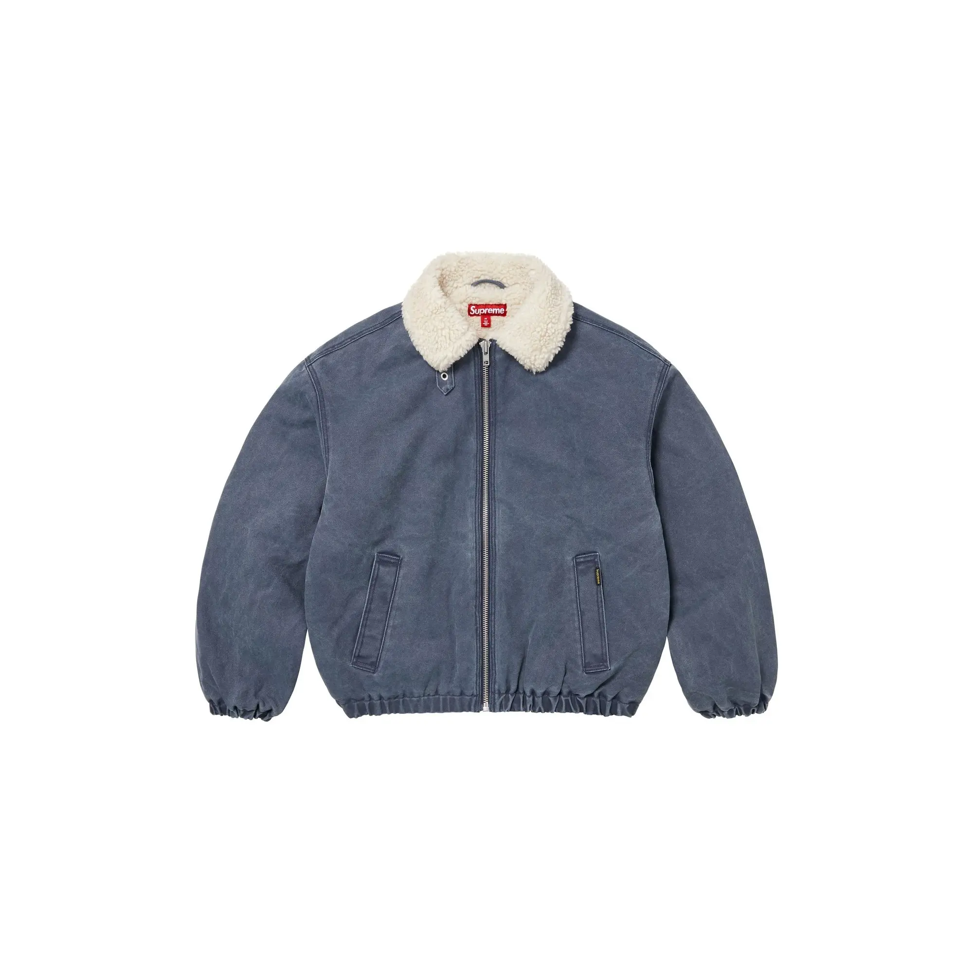 Faux Sherling Lined Bomber Jacket "FW25 - Navy" SU26189