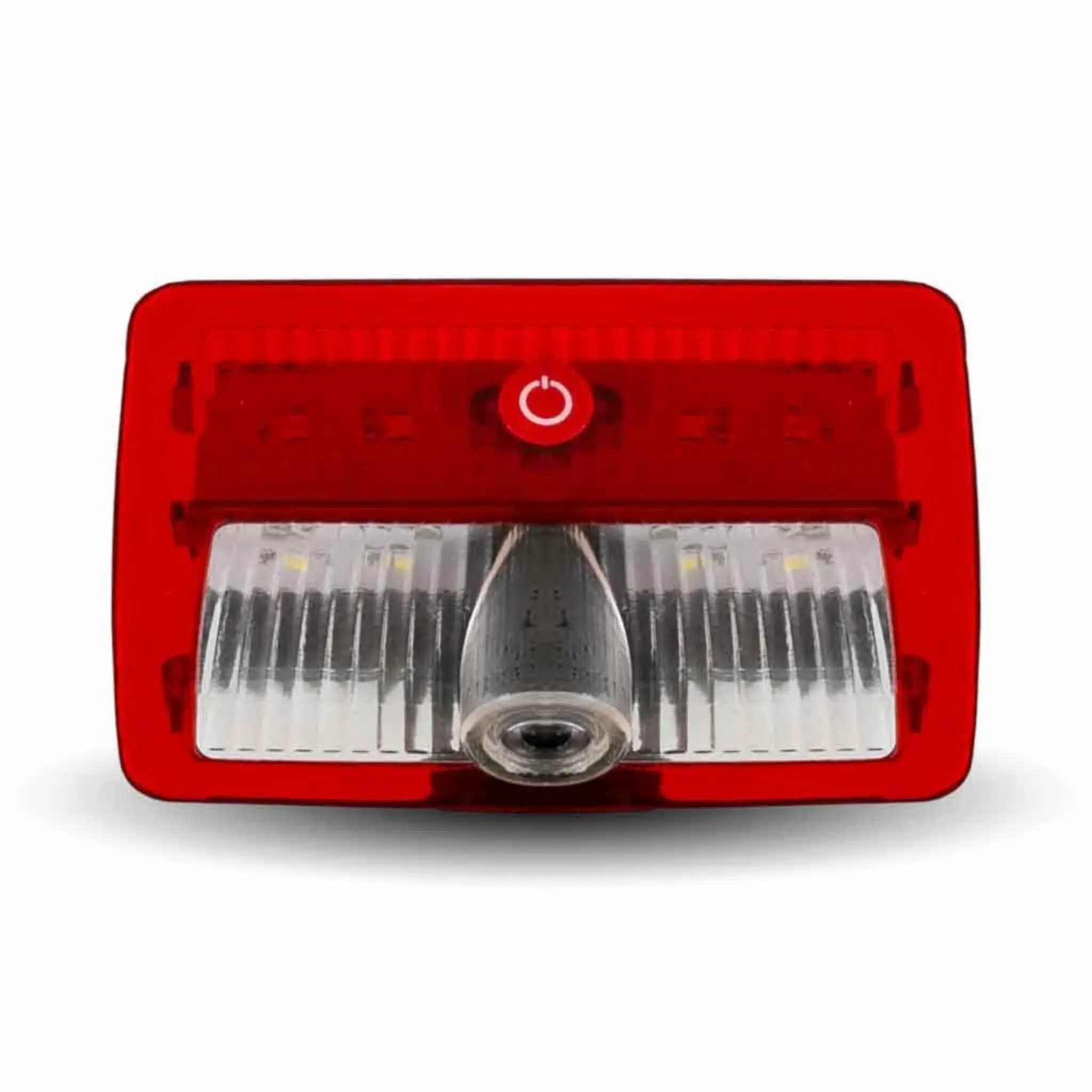 Trux Accessories 6-Color LED Projector Door Logo Light for Kenworth & Peterbilt Trucks - Plug-and-Play, 12V, Chrome Finish, Direct OEM Fit, American Flag Design