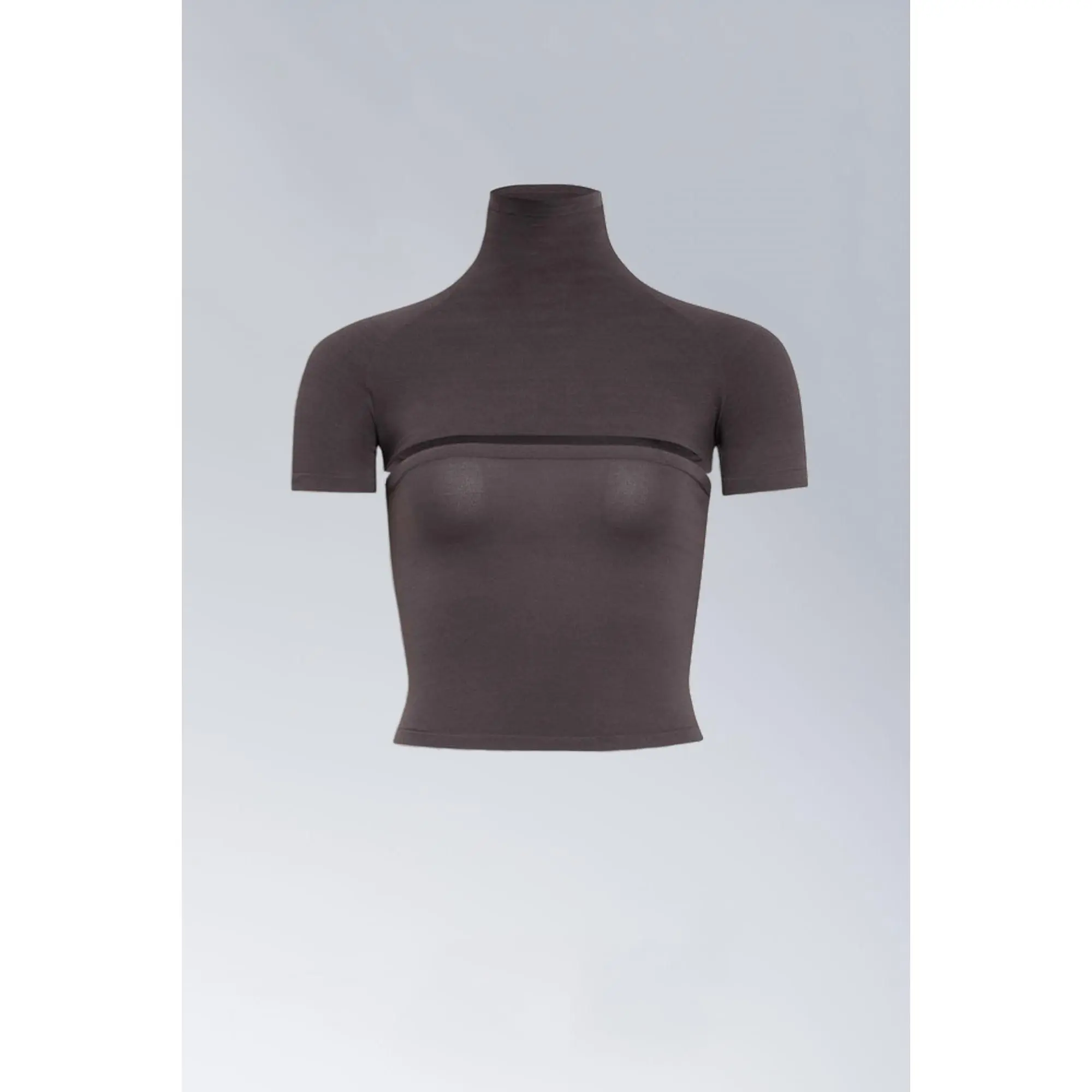 Alaïa Cut-Out Top In Anthracite