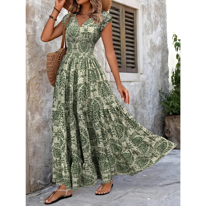 green floral dress long sleeve - TikTok Shop