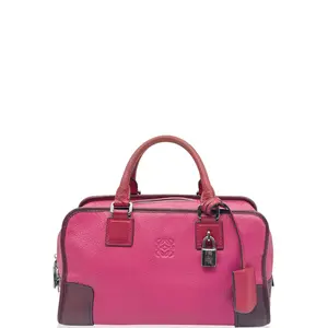 Pre-owned Loewe Leather tote bags Amazona 29 Calfskin Magenta Burgundy Red (mg011226e3)