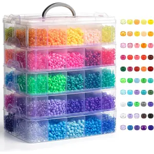 14000 count Pony Beads Bulk, 50 Colors 6x9MM Kandi Beads for Hair Braiding Bracelet Making  Key Chains DIY Crafts Christmas Gifts (8LB, Shock Resistant Package)