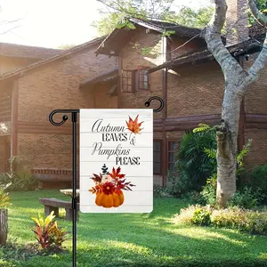 Sunflower Pumpkin Dog Garden Flag, Welcome Fall Yard Banner, Farm Porch Lawn Home Decor, Seasonal Harvest Thanksgiving Outdoor Decoration Gift