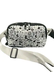 Women's Crossbody Belt Bag - Famous Icons Design