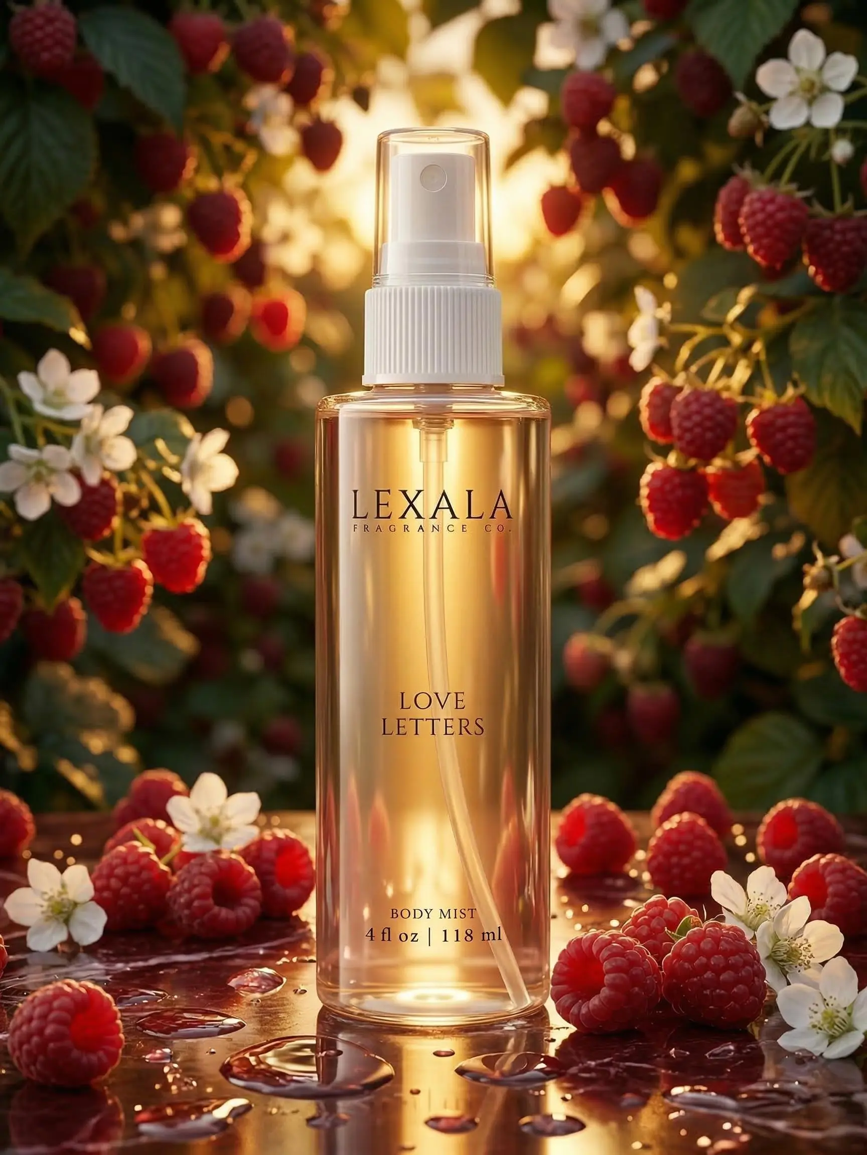 Love Letters Body Mist - Strawberry - Raspberry - Black Currant - Floral Fruity Scent - 4 fl oz