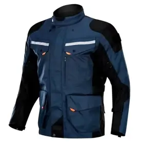 Men’s Adventure Touring Motorcycle Jacket – Navy Blue & Black