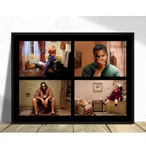 Bathroom Movie Scenes Compilation Poster - Dumb and Dumber, Bridesmaids, Friday, Big Lebowski Funny Toilet Print- Unframed Poster