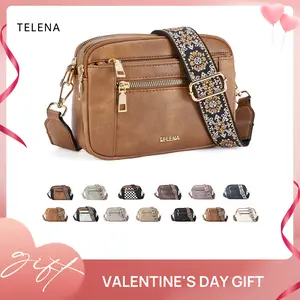 Telena Valentine's Day gift Crossbody Purse for Women Small Crossbody Bags Trendy Vegan Leather with Adjustable Strap Crossbody Kindle Gift Compact &Waterproof Design  gift for her