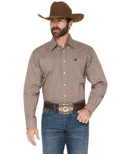 Cinch Men's Medallion Print Long Sleeve Button-Down Western Shirt - Mtw1106025