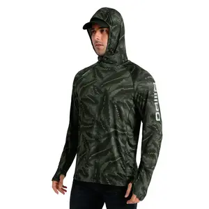 【RODEEL】R20 RIIIPO Sun Hoodie Shirts with UV Detection Thumbhole Men UPF 100+ Sun Protection Long Sleeve Lightweight Quick Dry Moisture Wicking Breathable Cooling Athletic Activewear for Outdoor Sports Fishing Boating Construction Roofing, Holiday Gift