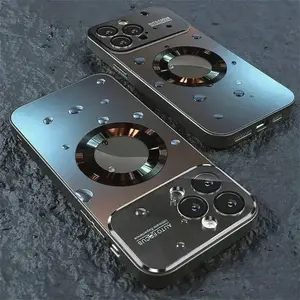 For iphone 17 pro max cases for men  Air 16 15 14 13 12 11 Pro Max Plus  New Titanium Metallic Matte Case For Magsafe Lens Camera Protection Cover Cellphone Protective stylish phone protection