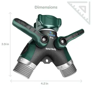 2-Way Hose Splitter - Premium Metal Body 2-Way Hose Splitter - Premium Metal Body