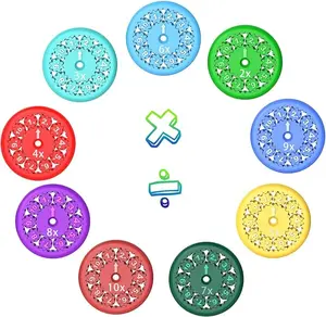 Math Fidget Spinners 9pcs Math Fidget Toy Addition & Subtraction Math Learning & Education Toys Game Fidget Spinner Toy