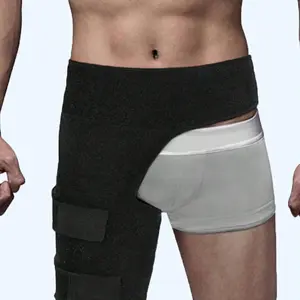 Sports Thigh Support Brace, Outdoor Leg Protector for Muscle Strain Prevention, Fitness Weightlifting Hip & Waist Guard for Men & Women