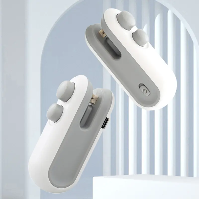 2026 New Updated Version  Mini Snack Bag Sealer Machine Rechargeable 2 in 1 with Cutter Keeps Food Fresh White Plastic Electric Heat Sealer Ideal for Selling Bags Compact and Practical