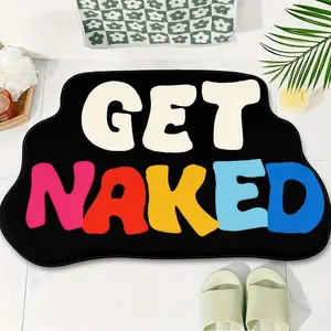 colorful letter-patterned bathroom mat, Soft bathroom mat, door mat, decorative mat, easy to clean and wear-resistant carpet, bathroom decoration, suitable for bathroom doorways, kitchen hallways, entrances, Bathroom Drying Doormat