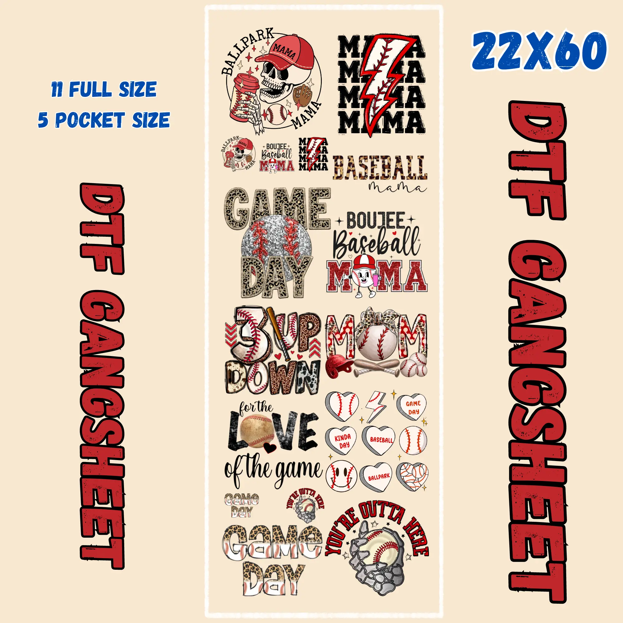 DTF BASEBALL MOM-RANDOM GANGSHEET