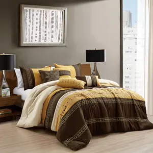Luxury Embroidered 7-Piece Comforter Set – Boho Hotel Aesthetic Bedding | Queen & King Sizes