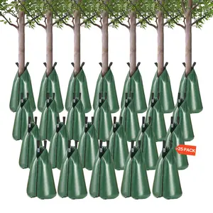 VEVOR Tree Watering Bag, Summervibes,Summervibes, 25 Packs 20 Gallons Watering Bags for New Trees, 5-9 Hours Slow Release Refillable Tree Drip Irrigation Bags with Zipper, Durable Tree Watering System for Deep Root Targeting