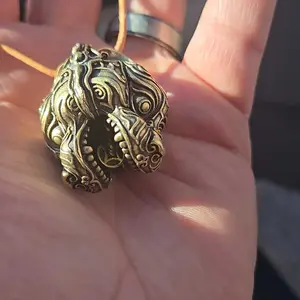 Pure Copper Lucky Tiger Head Bell, Traditional Chinese Feng Shui Door Decor, Portable Charm & Unique Gift Idea, Feng Shui Ornaments