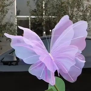 3D Butterfly Shaped Balloon, 2 Counts Artificial Butterfly Balloon, Fake Butterfly Balloon, Home Decor for Party Wedding Garden