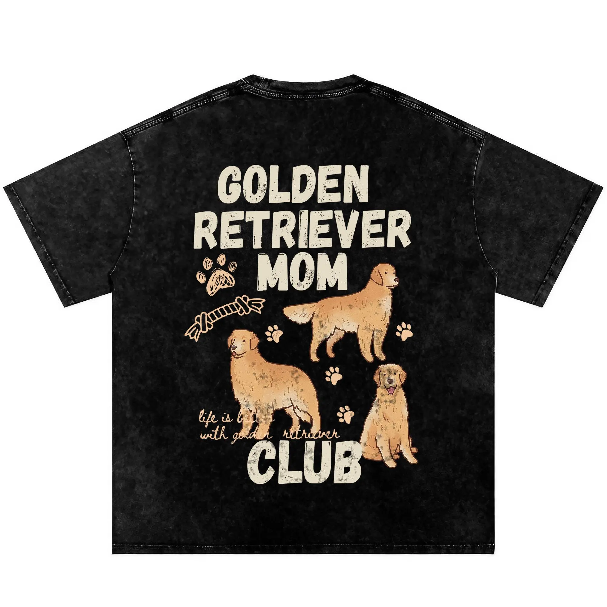 Golden Retriever Mom Club Washed T-Shirt, Comfort Color T-shirt, Gildan T-shirt