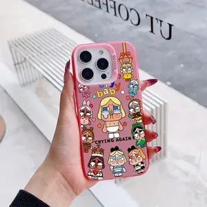 Cartoon Crying Doll Phone Case Compatible with Iphone 17 17Air 16, 15, 14, 13, 12, 11 Pro Max, X, XS Max, Plus, Featuring a Shockproof Matte Back.