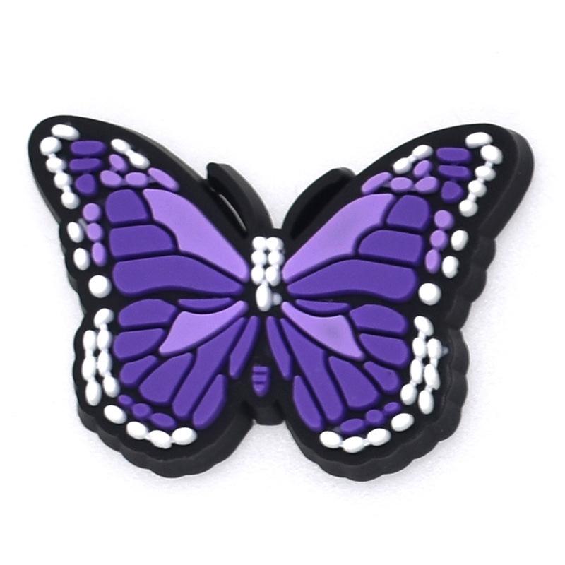 Colorful Butterfly Croc Shoe Charms Decoration for Kids Boys Girls Women Men PVC Wristband Sandals Clog Accessories Party Favor with Dragon and Character Designs