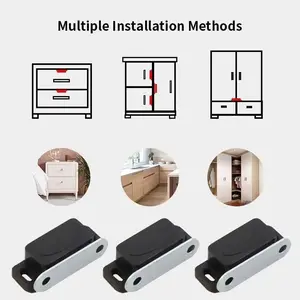 11pcs Magnetic Cabinet Door Catch, Door Magnet Lock, Wardrobe Door Closer, Hardware Accessories, Safety Latch Closure