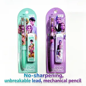 Hunter Girls Series K-POP Mechanical Pencil 0.5mm Writing Pen - Stylish Student Pencil Stationery
